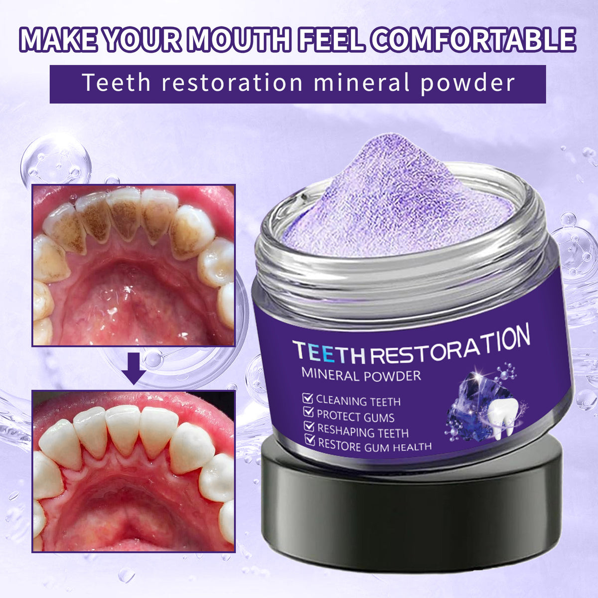 🦷 Poudre Minérale de Restauration Dentaire