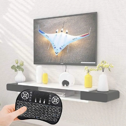 Clavier Télécommande Rétroéclairé VONN I8 Mini USB Sans Fil 2.4G 7 Couleurs avec Pavé Tactile pour Android TV Box PC