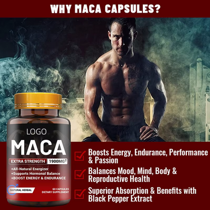 Maca Extra Strength 1900MG – Complément Naturel Énergie & Vitalité