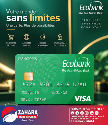 CARTE PRÉPAYÉE ECOBANK